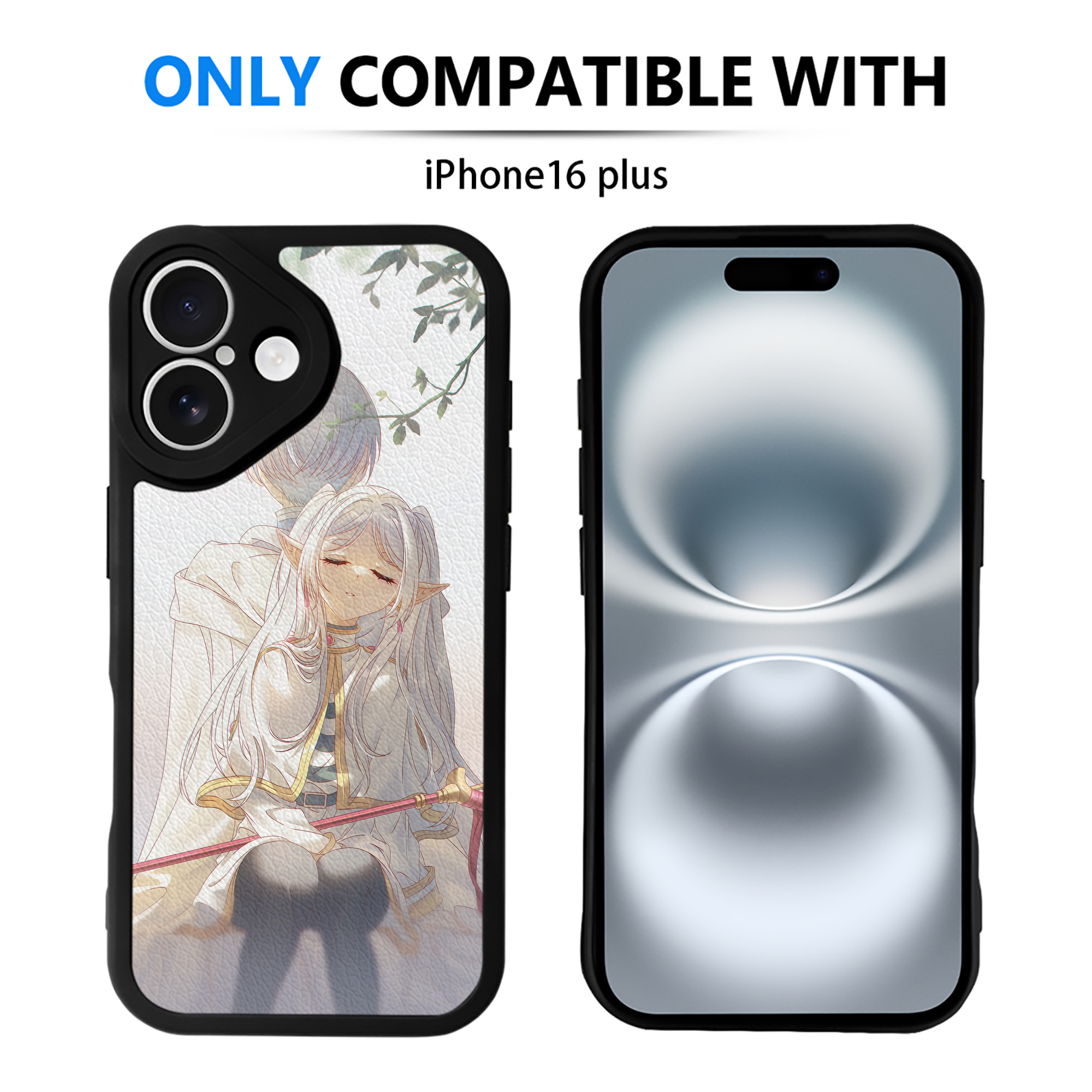 （画像用） 葬送のフリーレン Frieren 【iPhone 16シリーズ対応】シリコンスマホケース（レザー調） 材質：シリコン